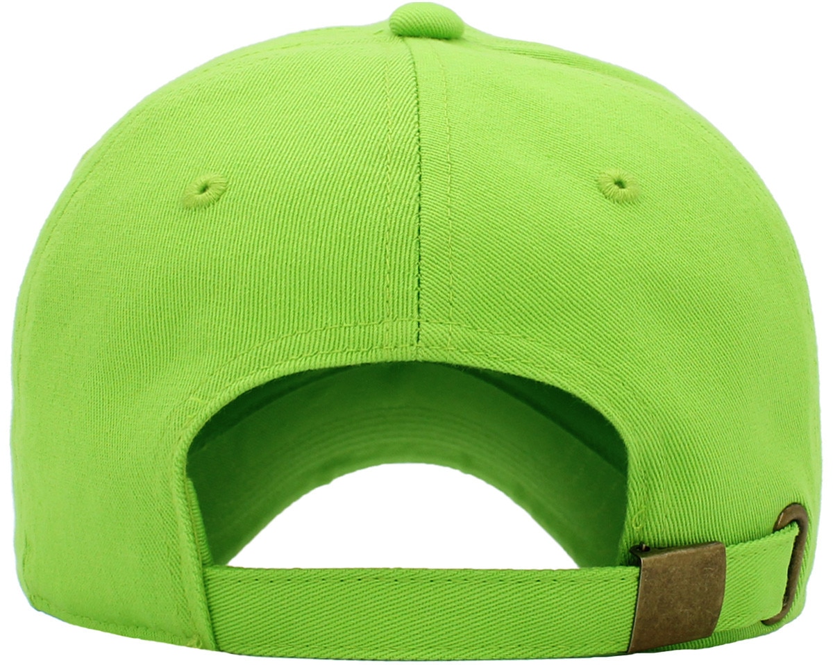 Lime Low Profile Baseball Caps Back View